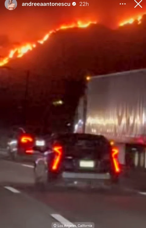 Andreea Antonescu se afla la Los Angeles când au izbucnit incendiile Foto: Instagram 