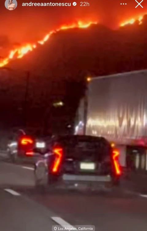 Andreea Antonescu se afla la Los Angeles când au izbucnit incendiile Foto: Instagram 
