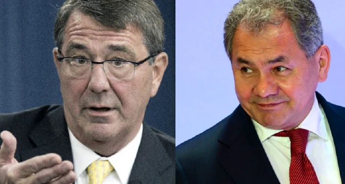 Secretarul american al Apărării Ashton Carter (stânga) şi omologul său rus Serghei Şoigu FOTO Sputnik News