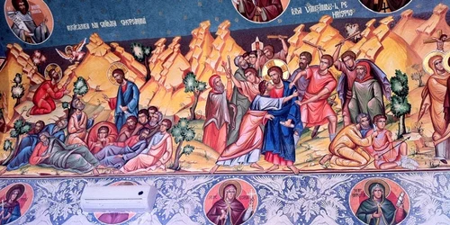 Pictură din Biserica "Sfântul Ierarh Nicolae" din satul Filipeşti