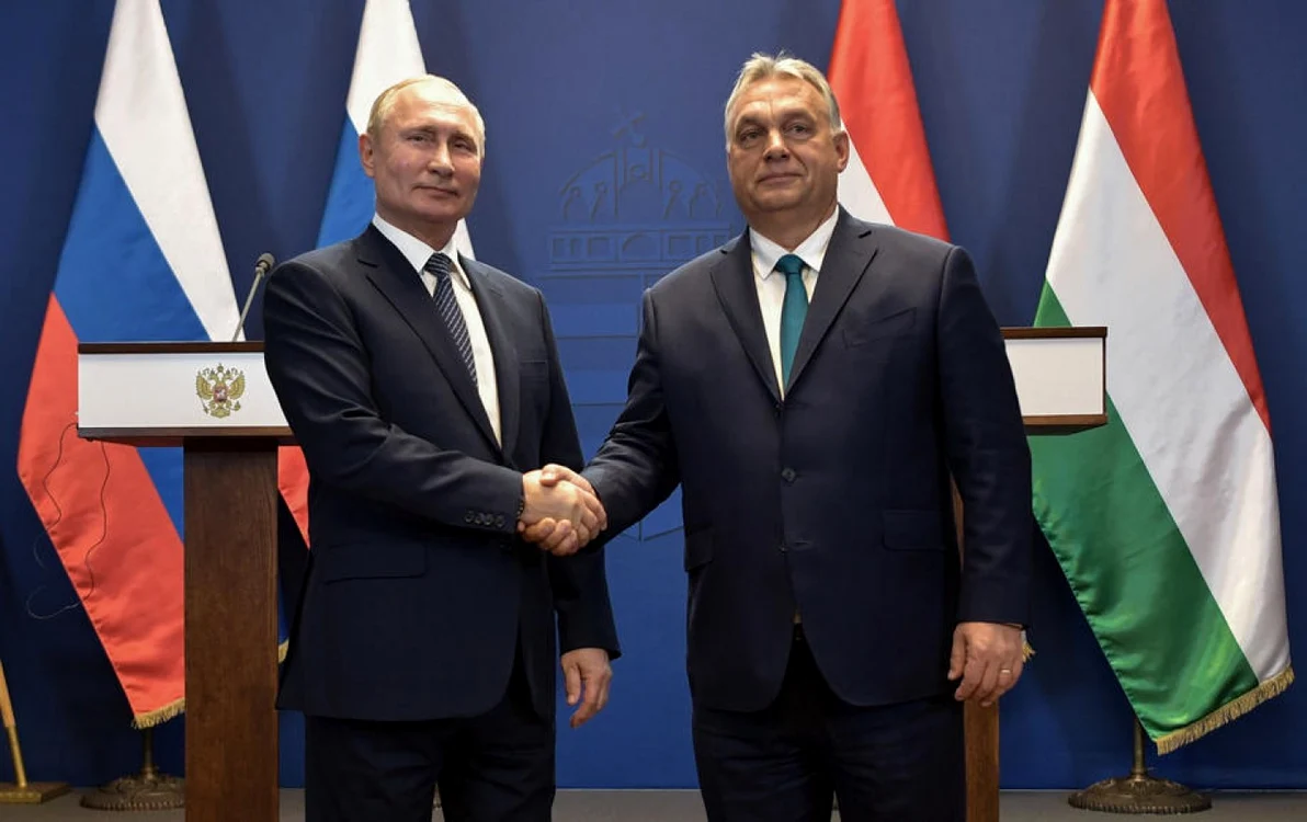 Preşedintele Vladimir Putin şi premierul Viktor Orban FOTO EPA-EFE