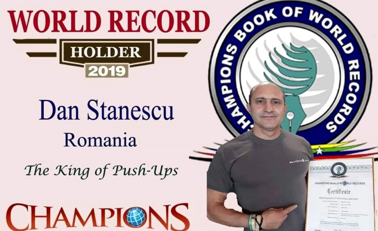 Certificat primit după ce i-a fost omologat alt record mondial FOTO Arhiva personală/ Facebook
