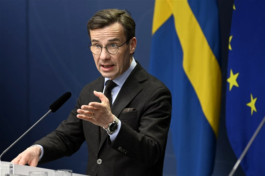 Premierul suedez Ulf Kristersson FOTO EPA-EFE