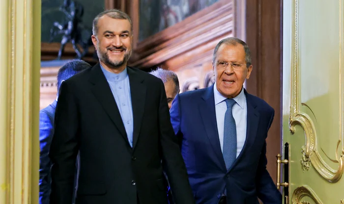 Hossein Amirabdollahian și Serghei Lavrov FOTO EPA-EFE