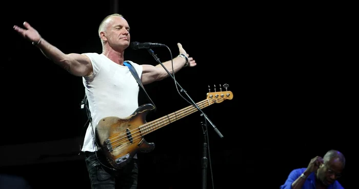 Sting, în timpul concerdului din Bucureşti FOTO Marian Iliescu