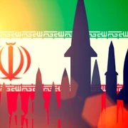 Rachete cu steag Iran pe fundal FOTO Shutterstock 