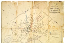 „Planul No 1 al Orașului Craiova cu indicarea stradelor deja pavate” (© Muzeul Olteniei Craiova)