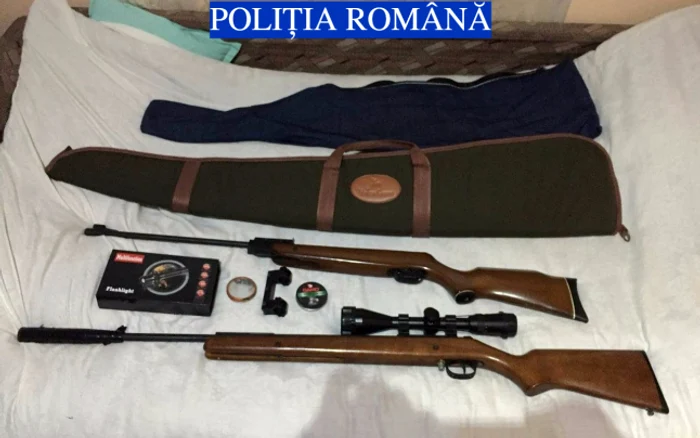 O pate din armele confiscate de poliţişti. Foto: IPJ Alba