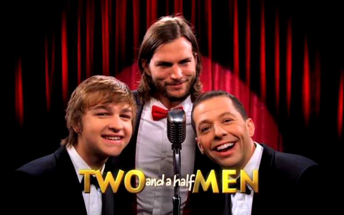 Distribuţia „Doi bărbaţi şi jumătate“: Angus T. Jones, Ashton Kutcher şi Jon Cryer FOTO Forbes