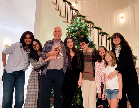 Demi Moore și Bruce Willis în familie