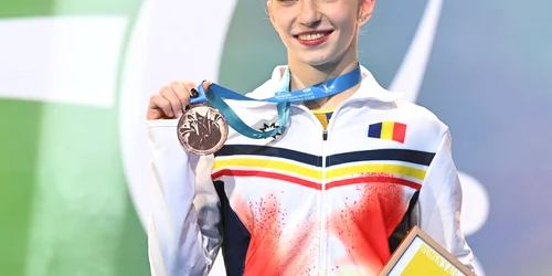 Ana Bărbosu cu medalia de bronz FOTO Profimedia 