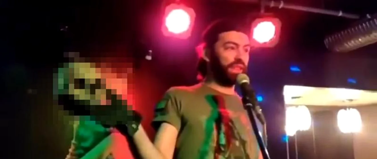 Igor Mangushev, mercenar rus, cu craniul unui soldat ucrainean / Foto: Captură Video