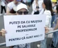 Protestul organizat de sindicaliștii din domeniul educației și susținătorii acestora în Piața Victoriei din București. FOTO Inquam Photos / Octav Ganea