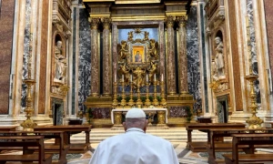 papa francisc la basilica santa maria maggiore FOTO Catholic News Agency