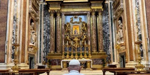 papa francisc la basilica santa maria maggiore FOTO Catholic News Agency