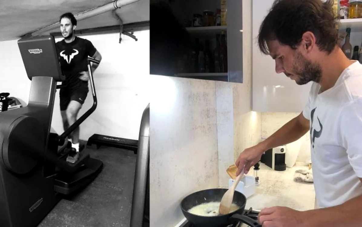 
    Rafael Nadal își petrece timpul acasă antrenându-se și gătindFoto: Instagram/RafaelNadal  
