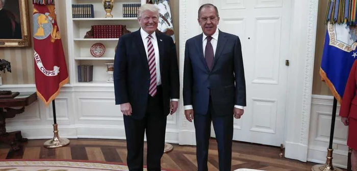 Donald Trump şi Serghei Lavrov Foto: EPA/Imagine furnizată de Ministerul rus de Externe