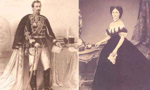 Alexandru Ioan Cuza si sotia sa, Elena Cuza, fosta Elena Rosetti Solescu jpeg
