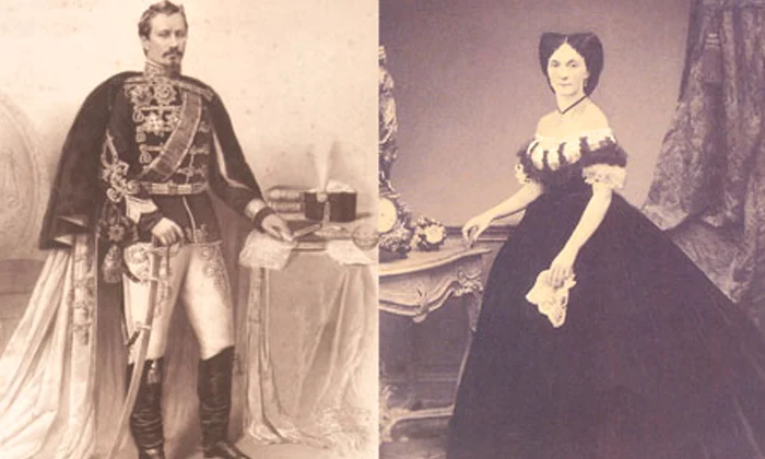 Alexandru Ioan Cuza si sotia sa, Elena Cuza, fosta Elena Rosetti Solescu jpeg