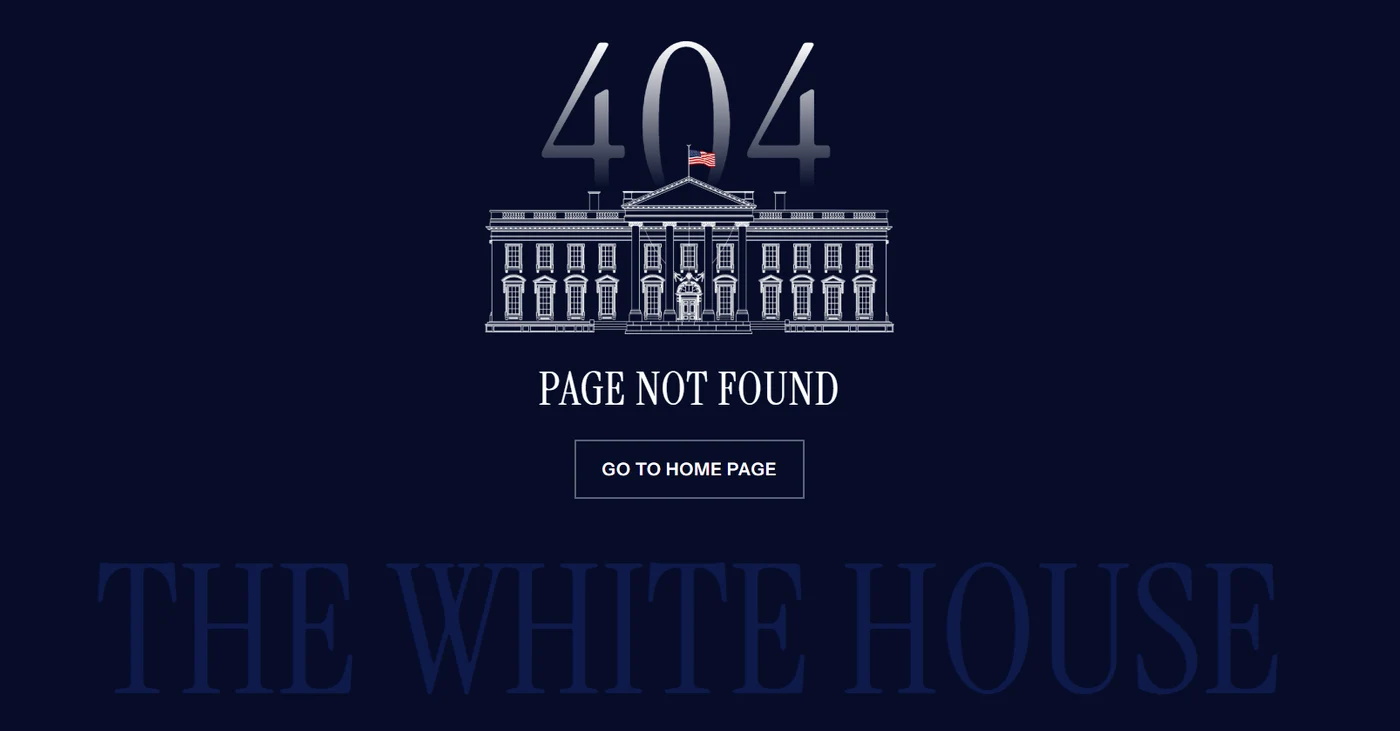 Pagina în limba spaniolă nu mai este disponibilă FOTO Captură „whitehouse.gov/es/”