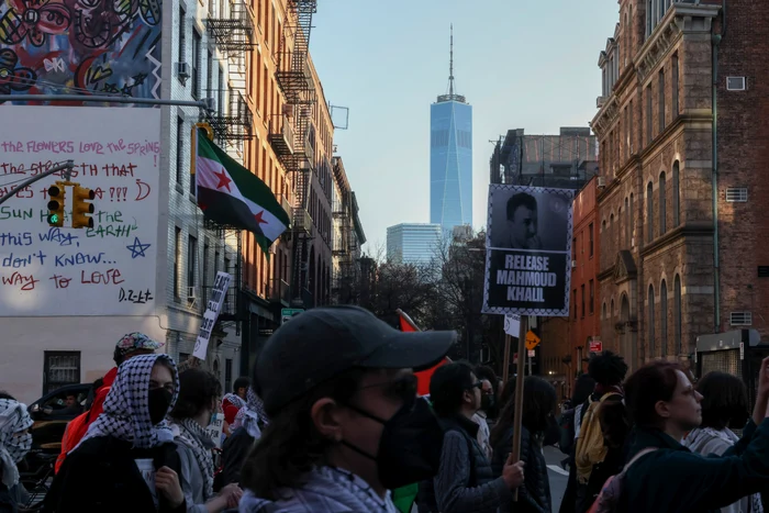 Proteste în SUA după reținerea activistului Mahmoud Khalil FOTO EPA-EFE