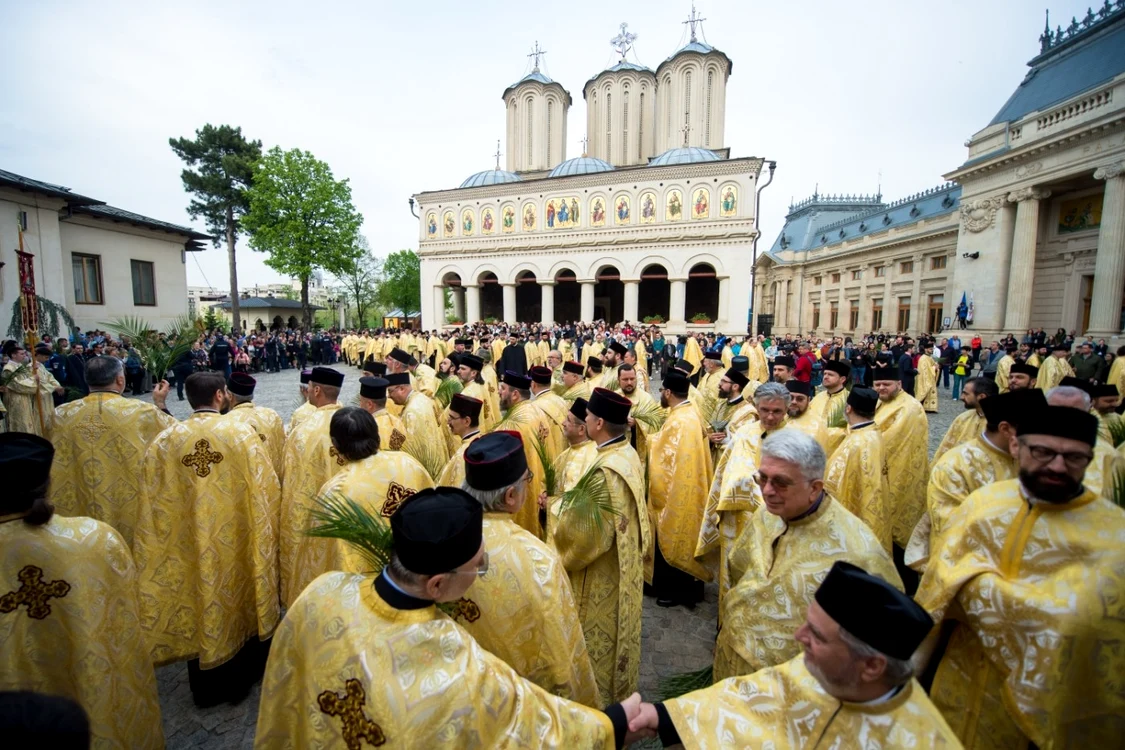 Preoti la pelerinaj organizat de Patriarhia Romana si Arhiepiscopia Bucurestilor cu ocazia sarbatorii de Florii FOTO Mediafax
