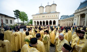 Preoti la pelerinaj organizat de Patriarhia Romana si Arhiepiscopia Bucurestilor cu ocazia sarbatorii de Florii FOTO Mediafax  