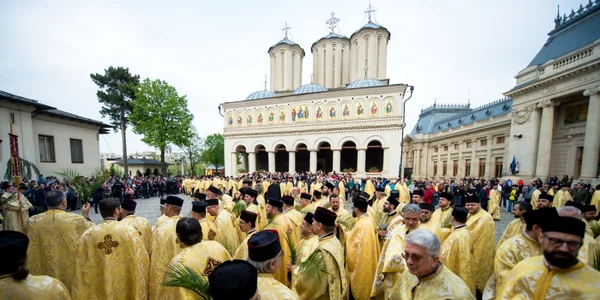 Preoti la pelerinaj organizat de Patriarhia Romana si Arhiepiscopia Bucurestilor cu ocazia sarbatorii de Florii FOTO Mediafax  