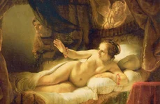 Danae, una dintre cel mai frumoase picturi ale lui Rembrandt jpeg