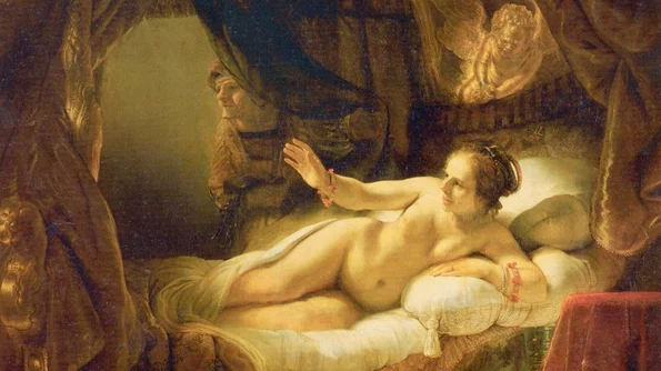 Danae, una dintre cel mai frumoase picturi ale lui Rembrandt jpeg