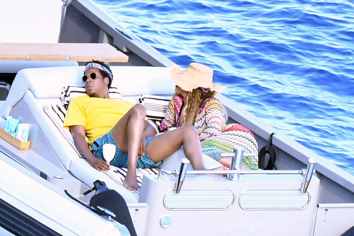 Beyonce and Jay Z relax onboard a yacht on the Amalfi Coast jpeg