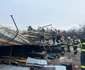 Intervenție la Sibiu din cauza vremii extreme - vântul a smuls acoperișuri de pe blocuri Sursă ISU Sibiu 