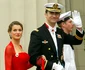 Regina Letizia și Regele Felipe la nunta regilor danezi din anul 2004