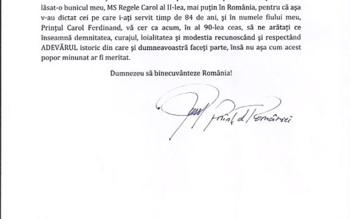 Scrisoare către Regele Mihai, partea 2