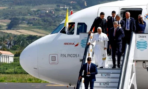 Papa Leon avion Spania captură video jpg