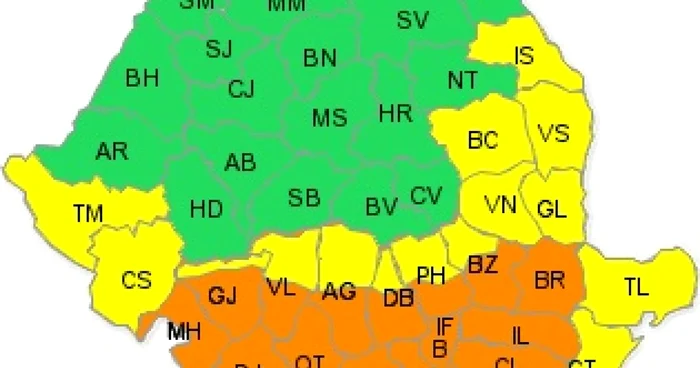 Prahova este atât sub cod galben cât și sub cod portocaliu. Foto www.meteoromania.ro