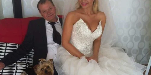 Gilda Tatu (fostă Ghețe) în rochie de mireasă
