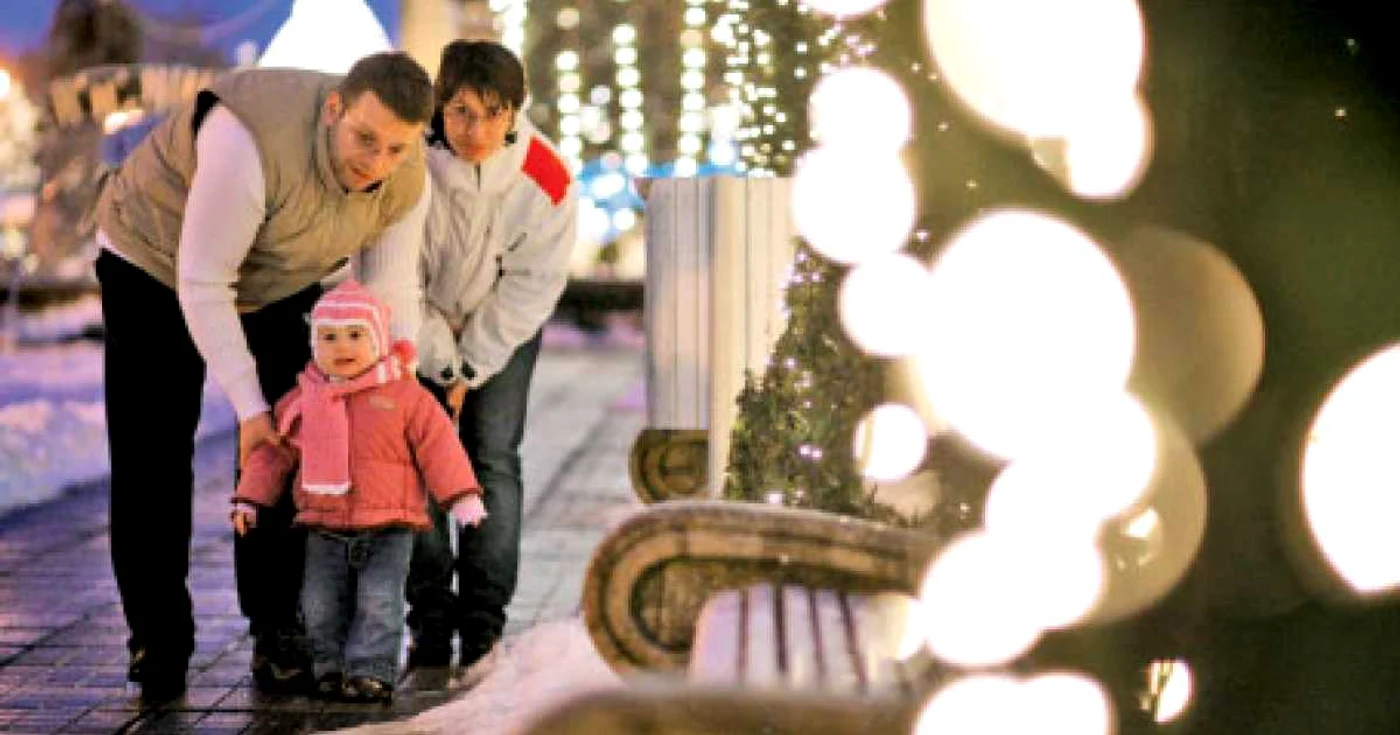 Timişoara.  Plimbările în familie sunt deliciul vacanţei de Sărbători   