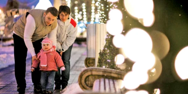 Timişoara.  Plimbările în familie sunt deliciul vacanţei de Sărbători   