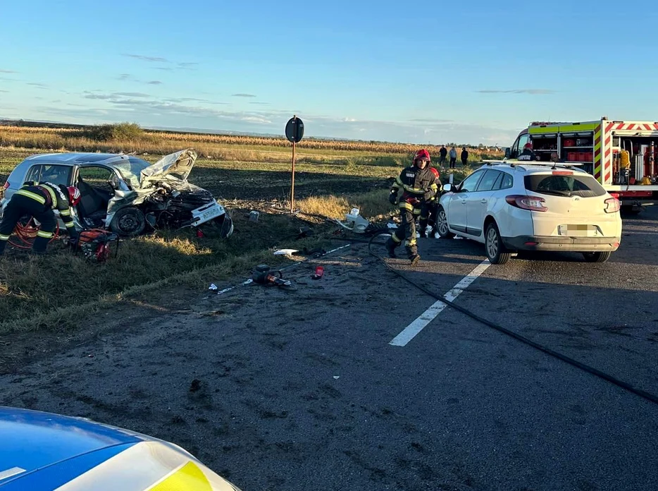 Șase persoane au fost rănite în accidentul din Vrancea FOTO: IPJ Vrancea
