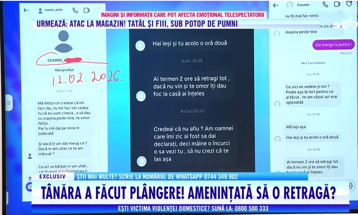 Fata a creat conturi false de pe care trimitea mesaje, spun polițiștii FOTO: captura Antena 1