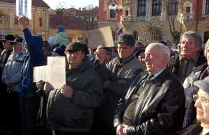 Protest în Piaţa Unirii