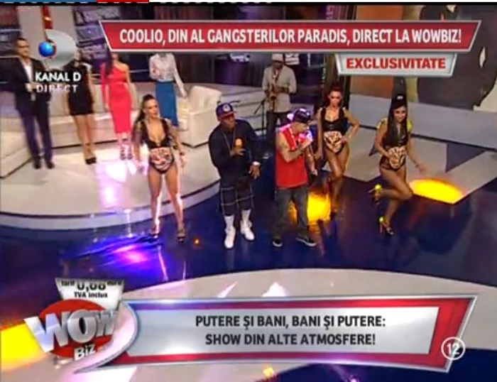 Coolio a fost invitat în platoul WOWbiz (captură: Kanal D)