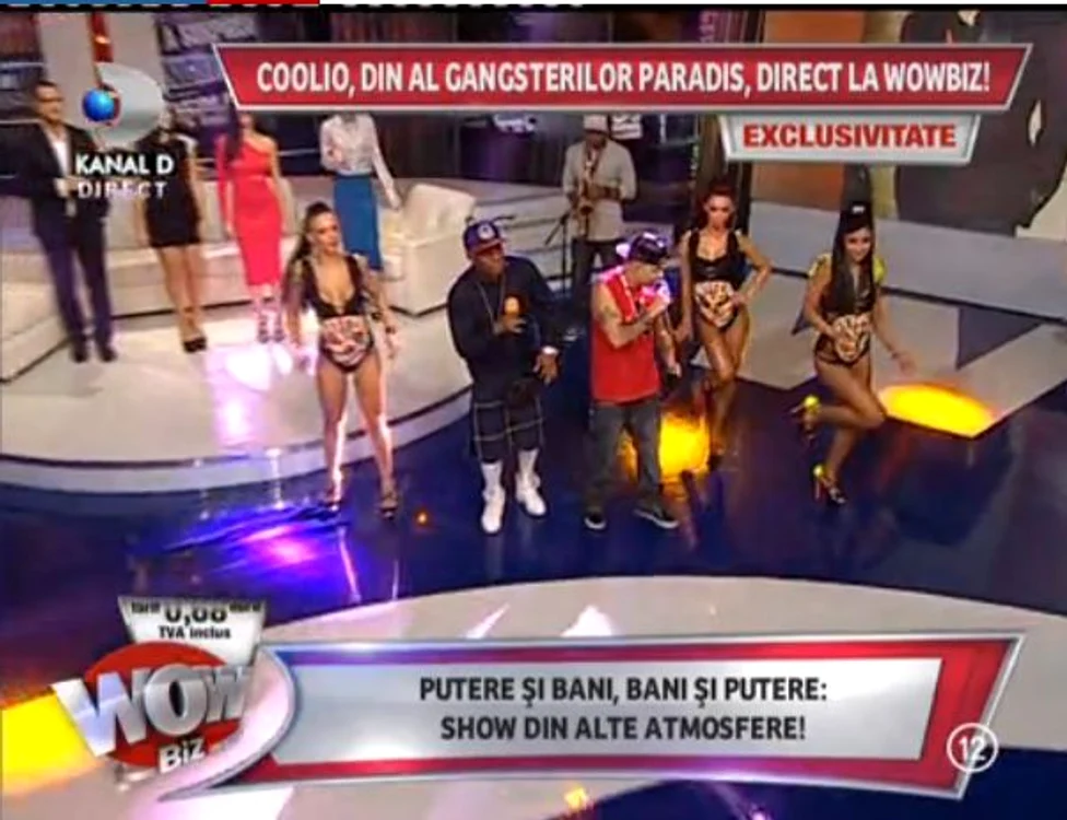 Coolio a fost invitat în platoul WOWbiz (captură: Kanal D)