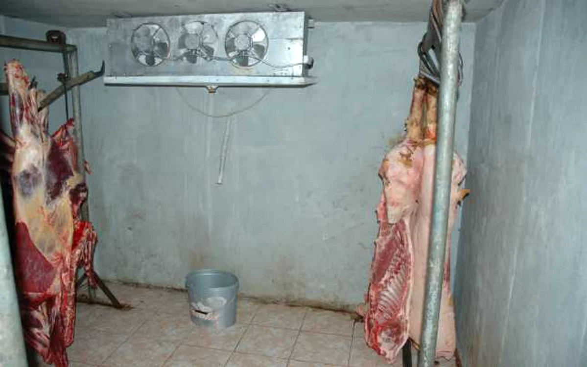 Poliţiştii au găsit mari cantităţi de carne în condiţii improprii