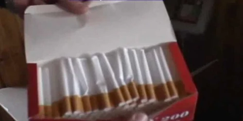 La locuința săteanului din Agapia au fost găsite 280 de țigări deja fabricate; captură foto: Poliția Română