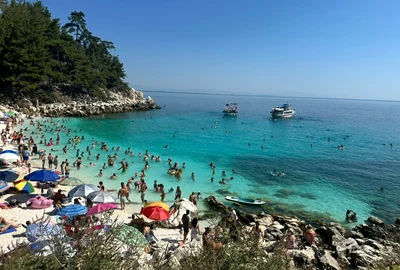 Marble Beach în Thassos Grecia Foto Facebook Rodica Simion