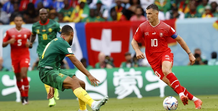 Căpitanul Granit Xhaka a dat siguranță Elveției în meciul cu camerun. Foto EPA EFE 