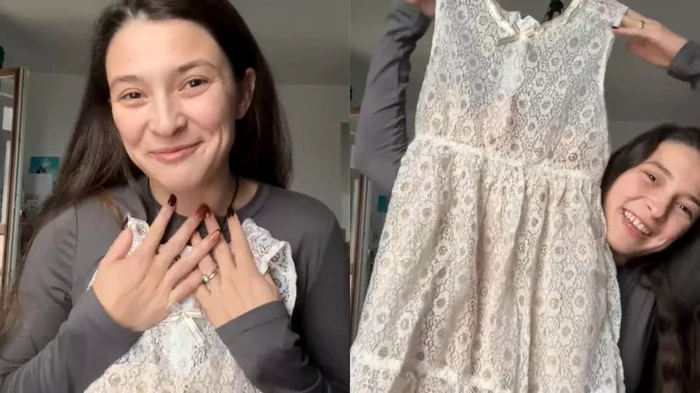 Povestea emoționantă a unei românce care s-a măritat în rochia de la serbarea de la grădiniță.