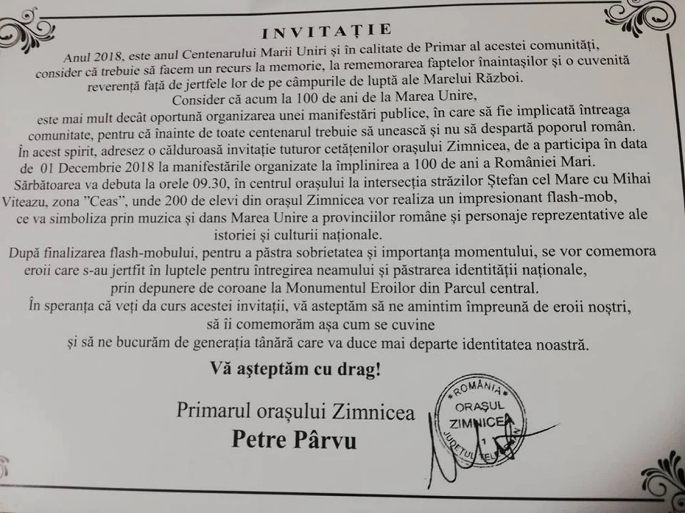 afis centenar zimnicea